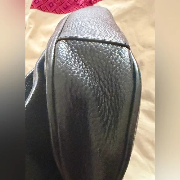 Tory Burch Amanda Foldover 3-Way Black Pebbled Leather Crossbody Bag - Picture 7 of 13